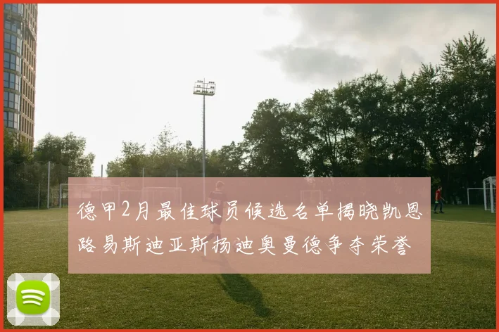 德甲2月最佳球员候选名单揭晓凯恩路易斯迪亚斯扬迪奥曼德争夺荣誉